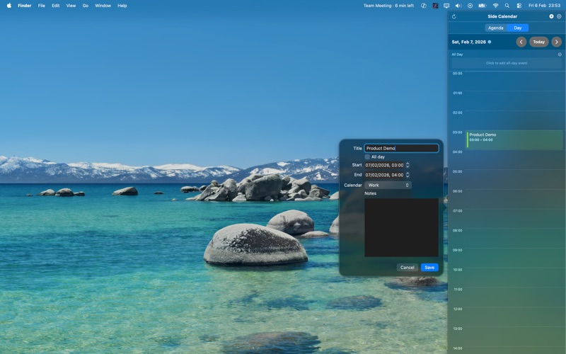 Screenshot #3 pour Side Calendar