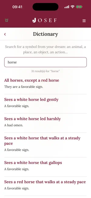 Josef: Dream Interpreter screenshot 4
