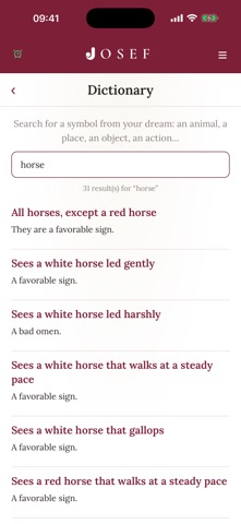 Josef: Dream Interpreter Screenshot 4 of 6