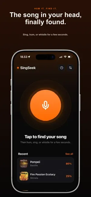 SingSeek – Hum to Find Songs screenshot 1