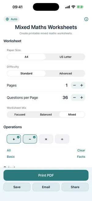 Mixed Operations Worksheets screenshot 1