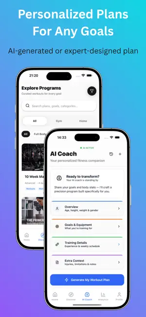 FitzyGo Workout Plan & Tracker screenshot 1