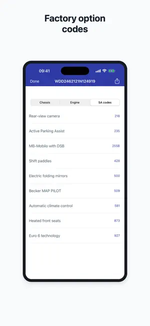 VIN decoder for Mercedes Benz screenshot 4