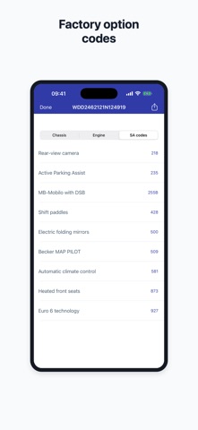 VIN decoder for Mercedes Benz Screenshot 4 of 5