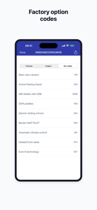 VIN decoder for Mercedes Benz screenshot 4