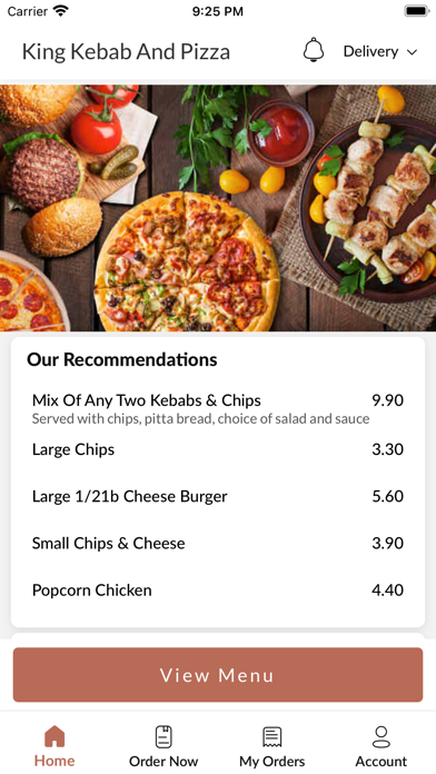 King Kebab & Pizza. Screenshot
