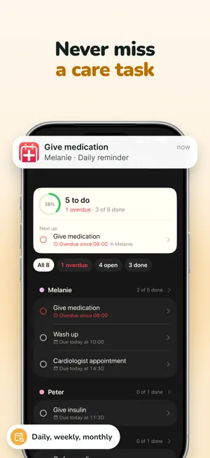 Pflepo: Caregiver Log & Tasks screenshot 3