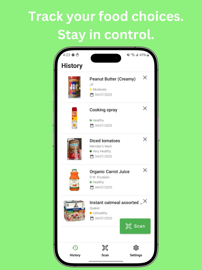 Okra Food Nutrition Scanner
