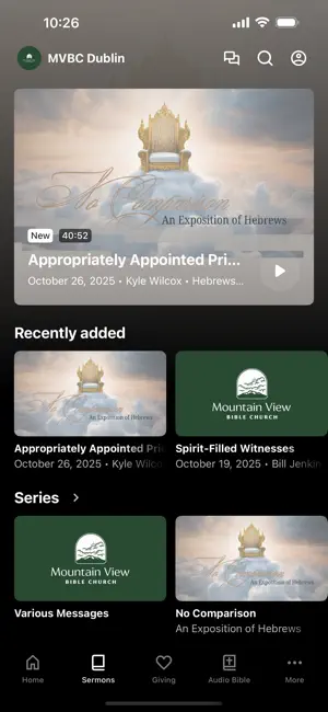 Mountain View Bible Church screenshot 2