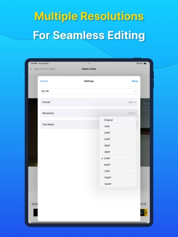 Video Cutter – Trim & Split iPad screenshot