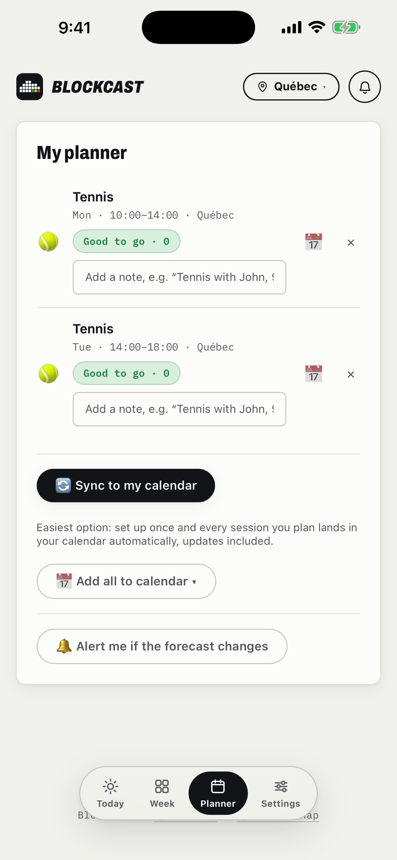 Screenshot 4 of BlockCast: Sport Weather