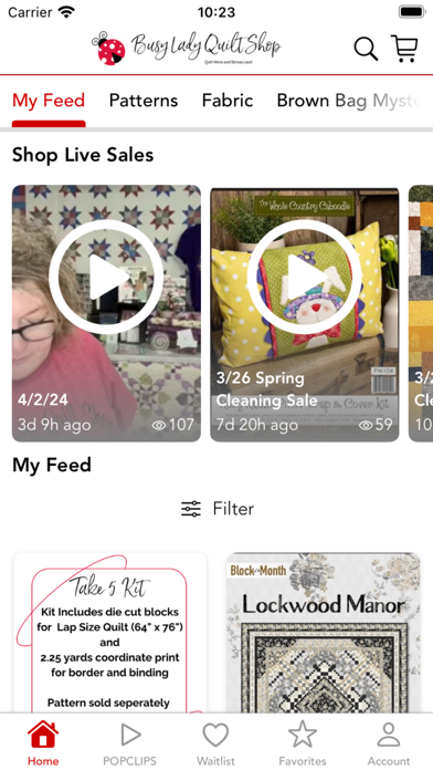 Busy Lady Quilt Shop Screenshot