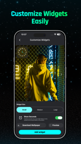 Digital Neon Night Clock screenshot