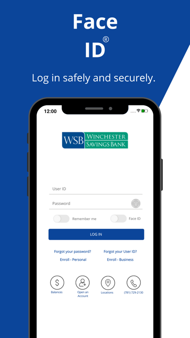 Winchester Savings Bank Screenshot
