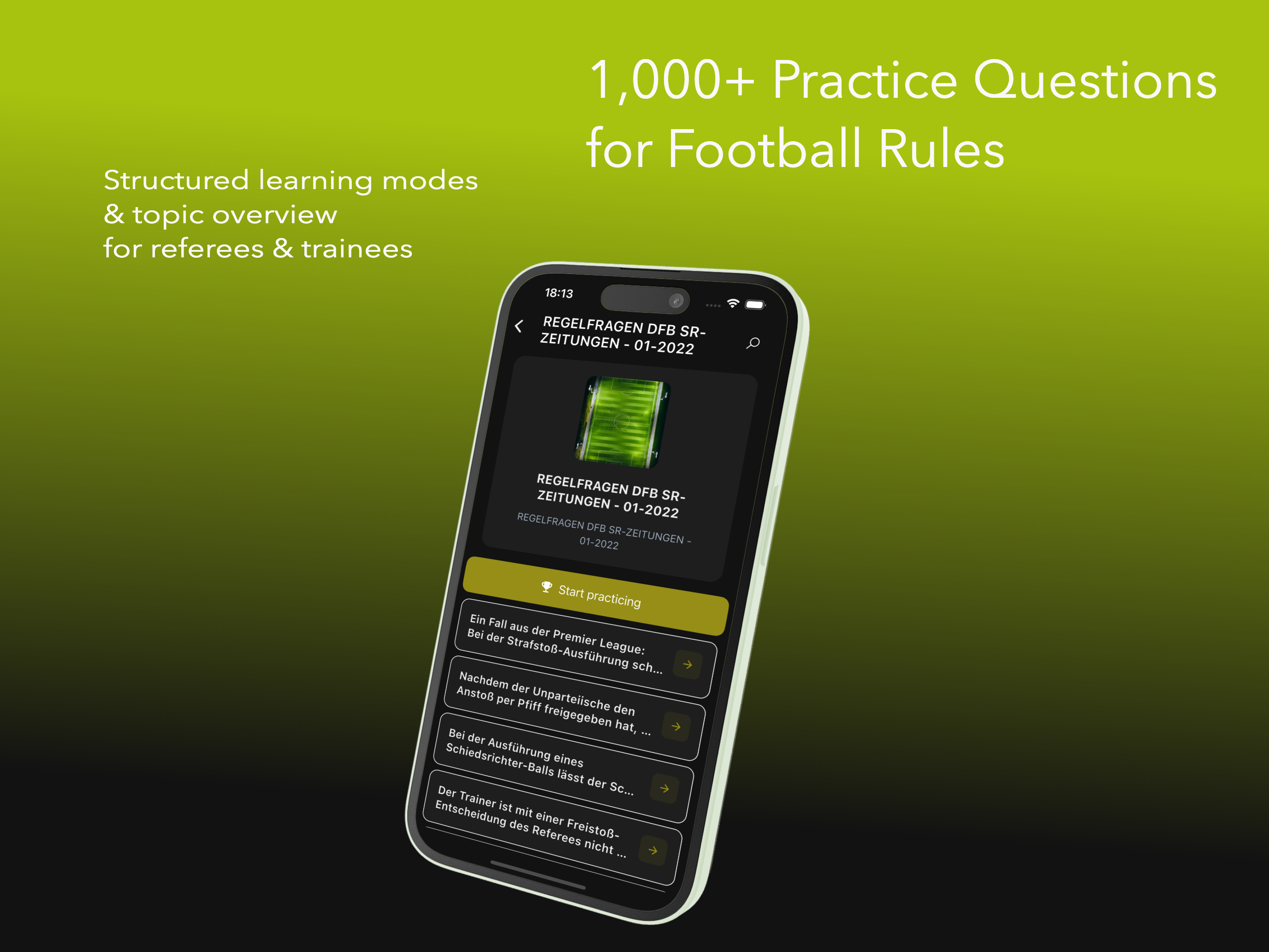 Referee learning app