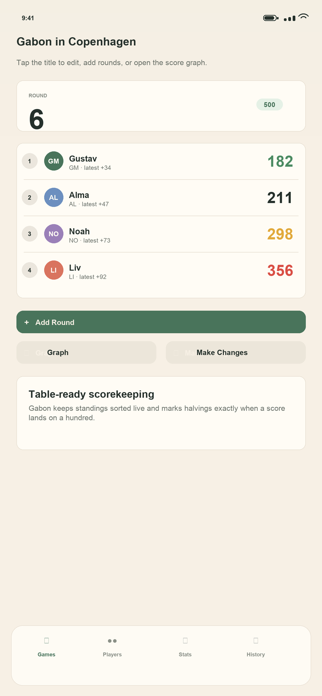 Gabon Scorekeeper Screenshot 2 of 5