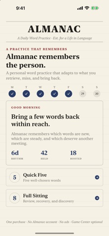 Almanac: A Word Retrieval Game Screenshot 1 of 9