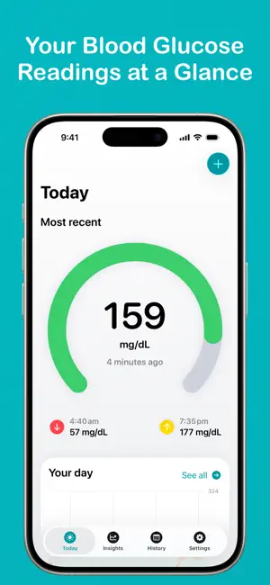 Glucomate: Blood Sugar Tracker screenshot 1