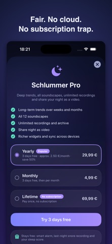 Schlummer: Sleep Tracker Screenshot 4 of 4