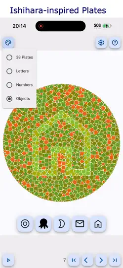 Скриншот Ishihara Color Blind Test на iPhone 4