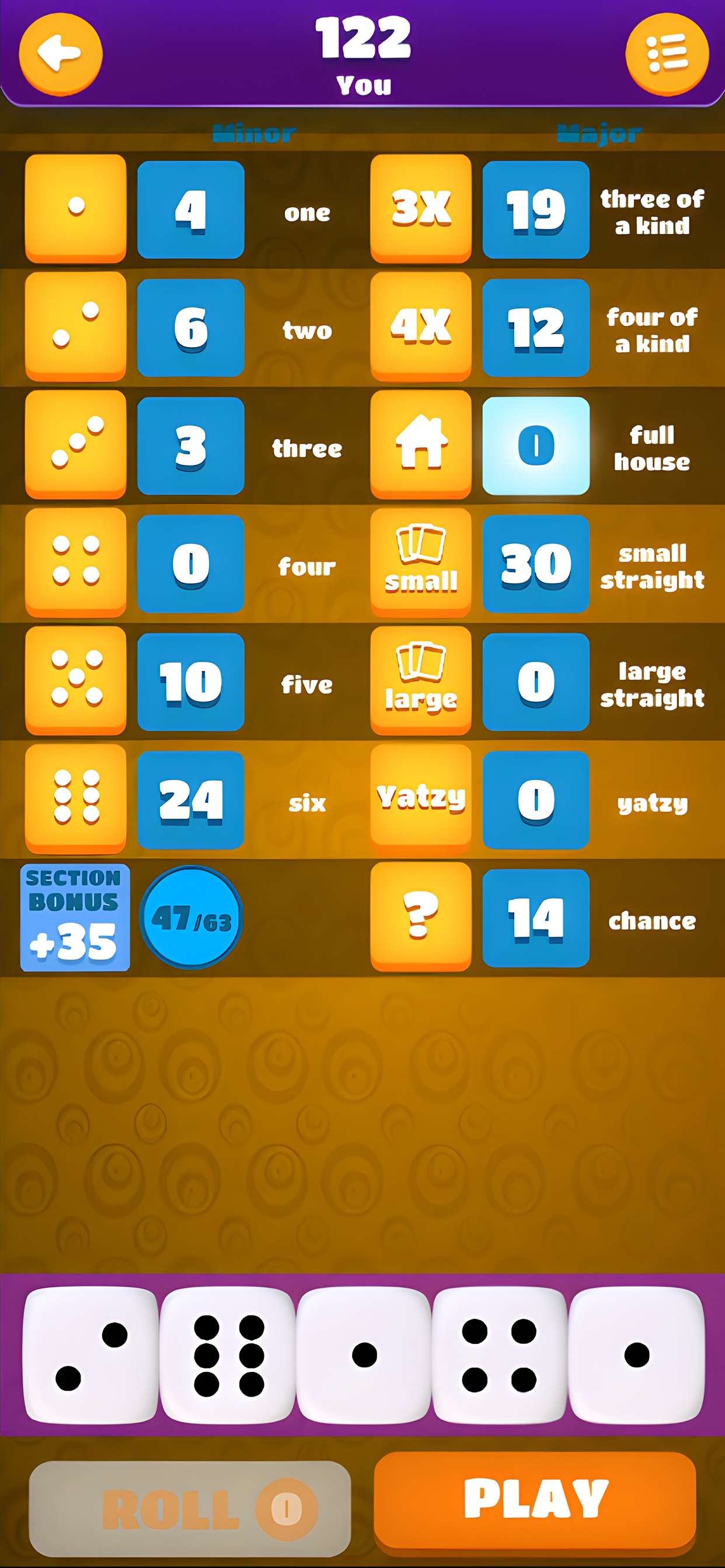 Classic Yatzy Dice Wars