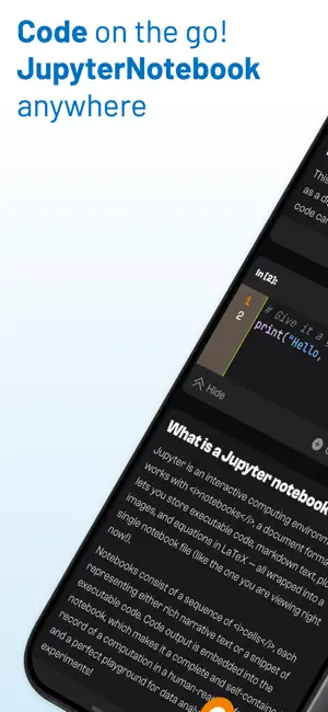 Jupyter Notebook - JuNote iPhone screenshot 1