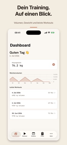 TrainBook - Trainingstagebuch Screenshot 1 of 6