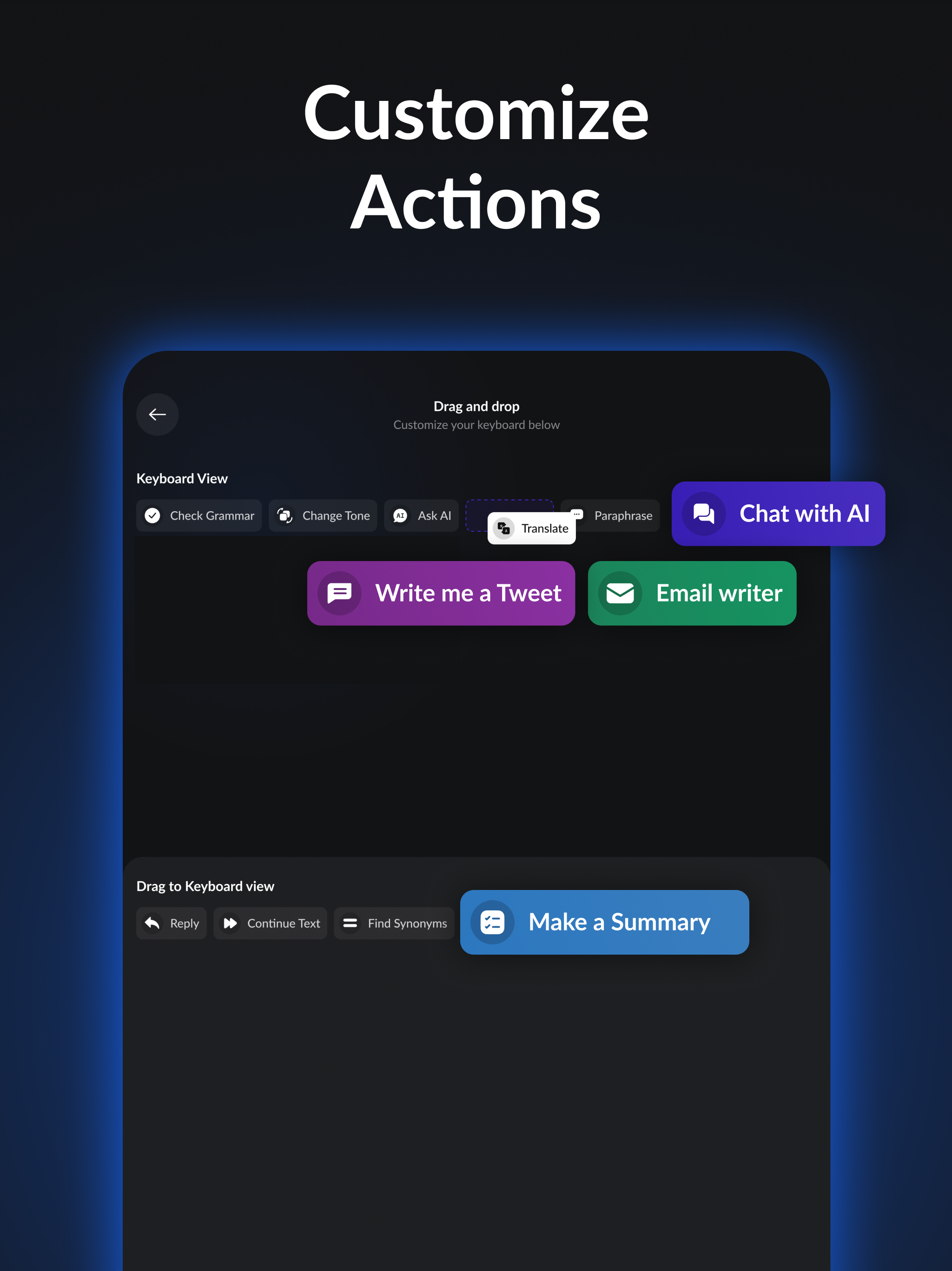 AI Keyboard + AI Assistant