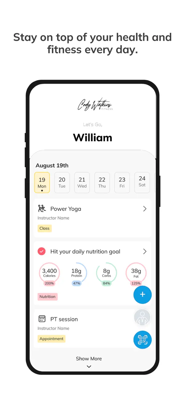 Screenshot #2 pour Cody Watkins Fitness App