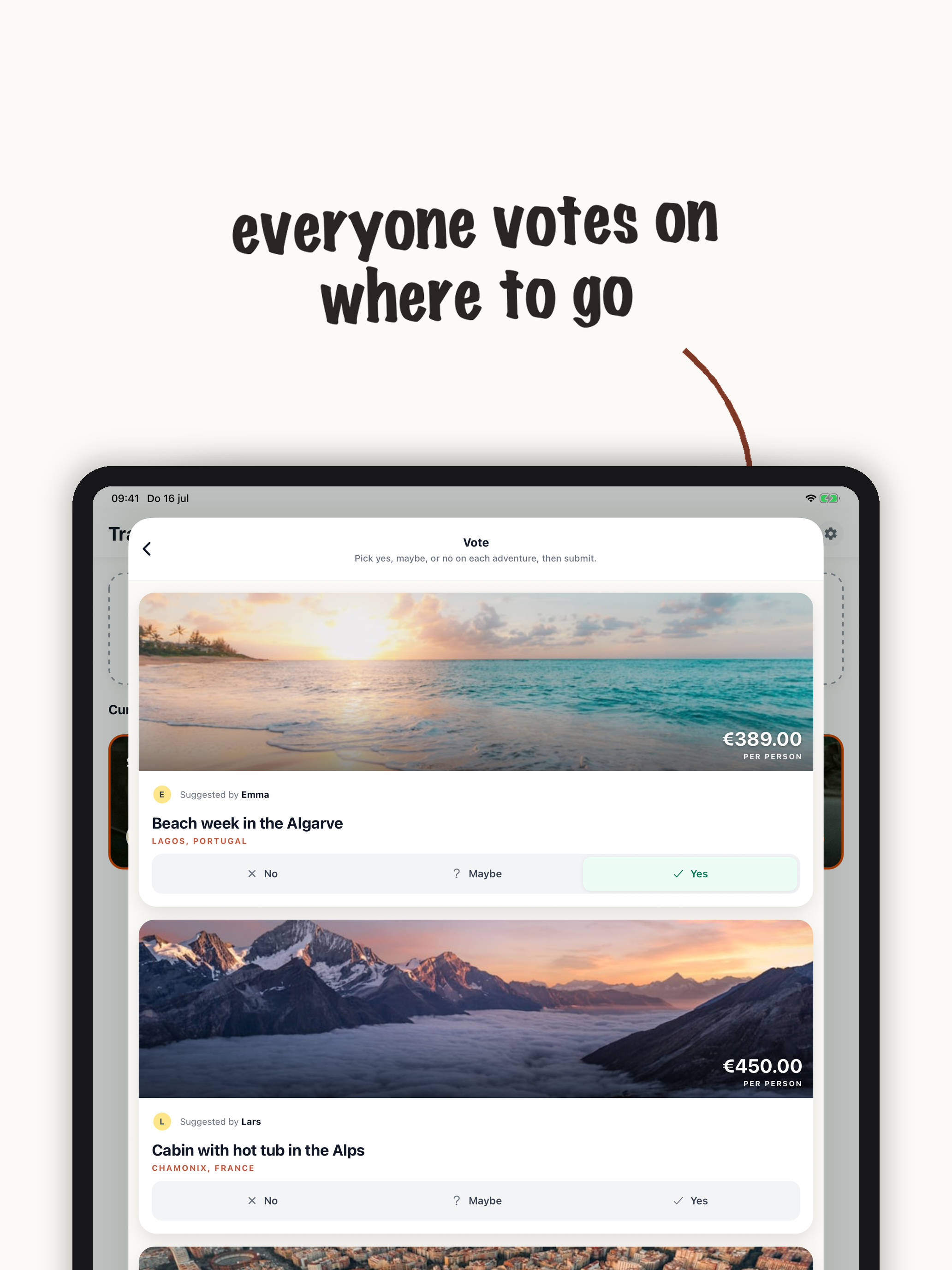 Travler: Group Trip Voting screenshot 5
