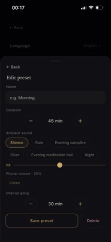 ViSota: Meditation Timer iPhone screenshot