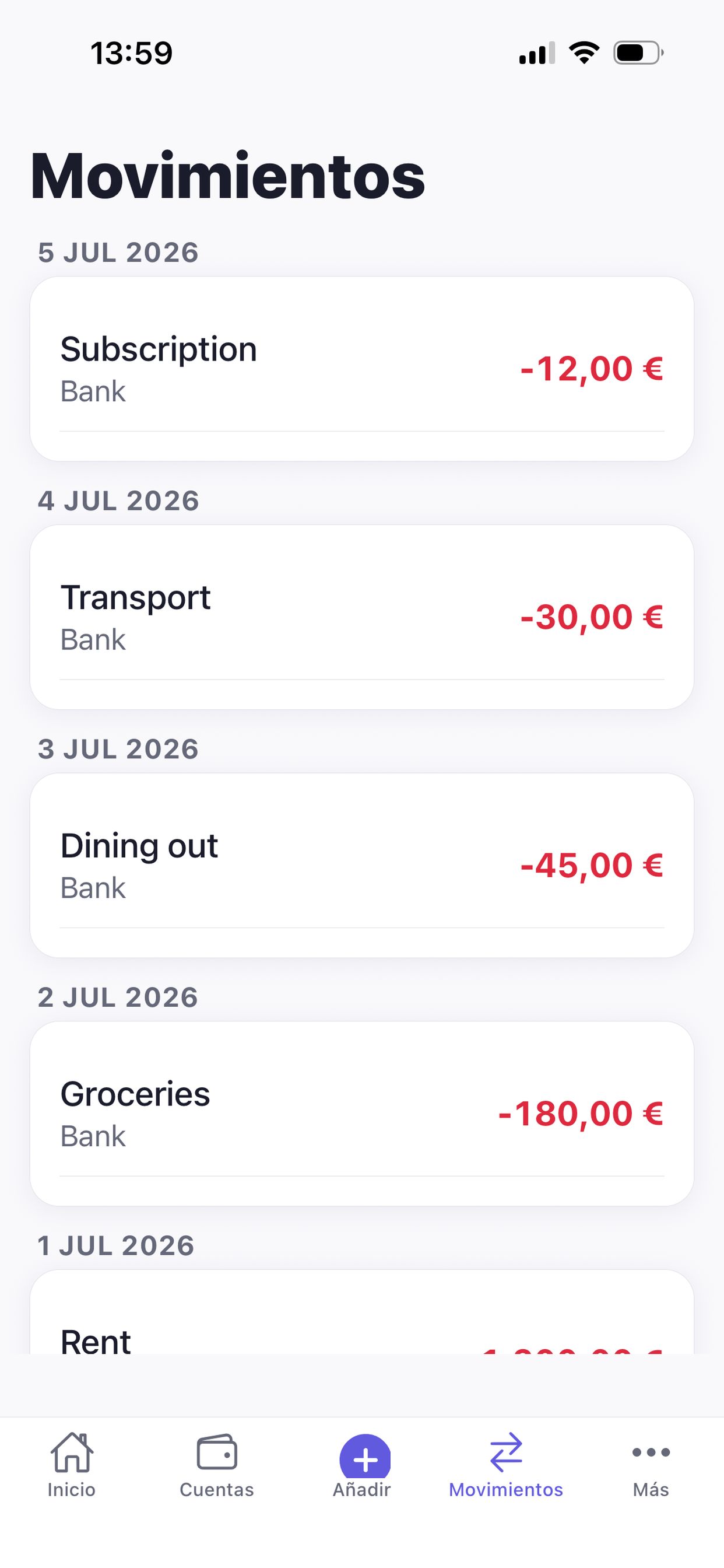 abacova: personal finance screenshot 5