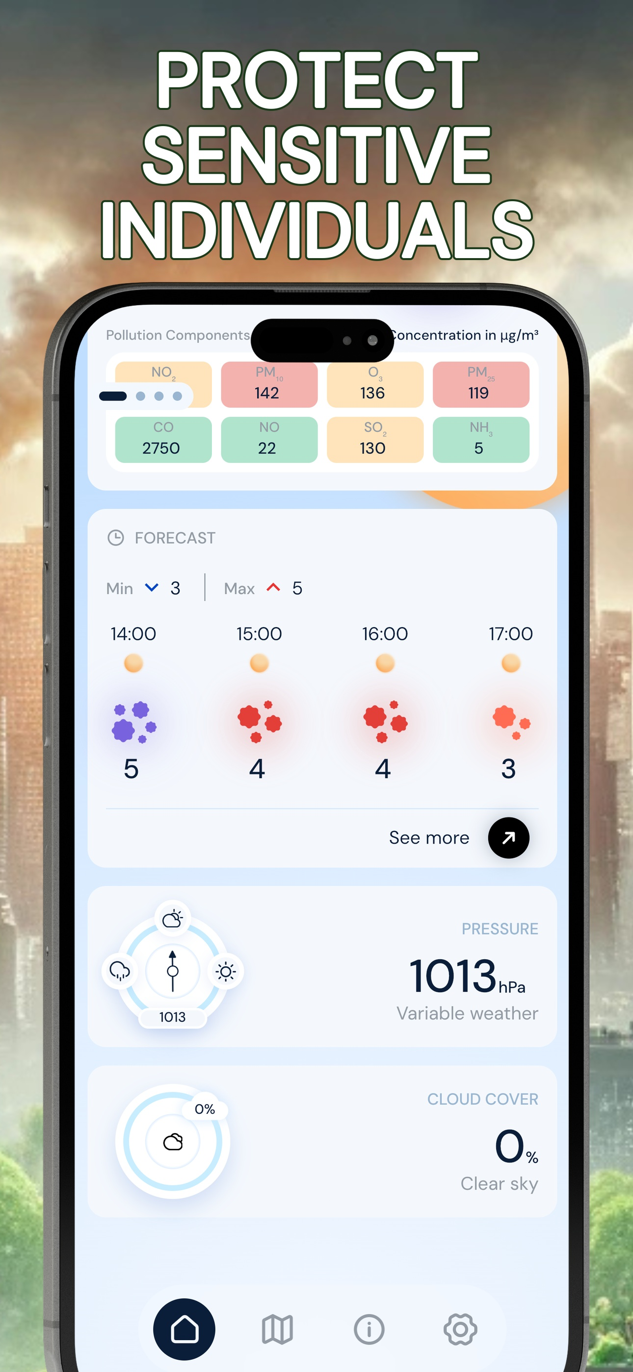 Pollution • Pollen • Widget screenshot 6