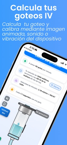 Goterum: Calculadora Goteo IV iPhone screenshot 2
