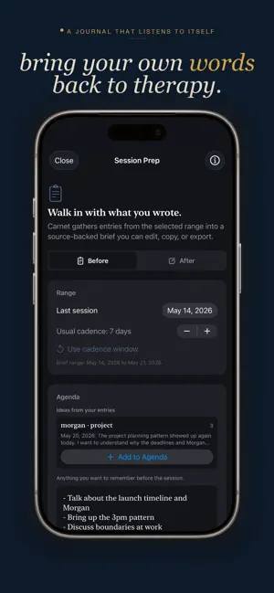 Carnet — Therapy Journal screenshot 1