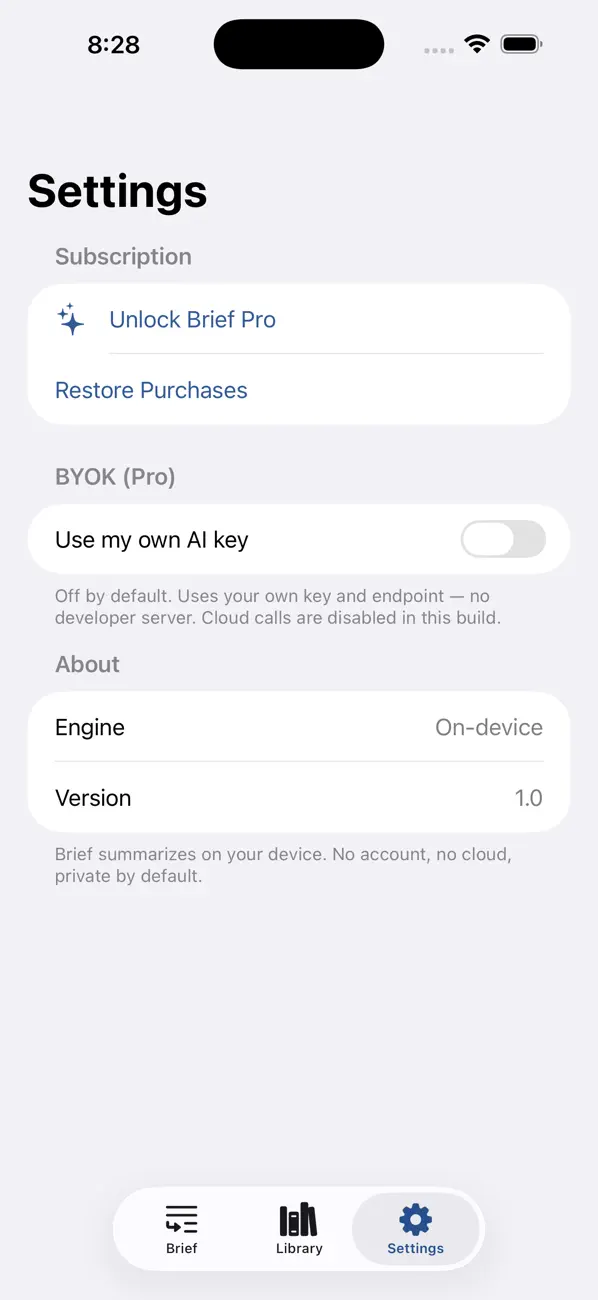 Screenshot #3 pour Brief  AI Summarizer