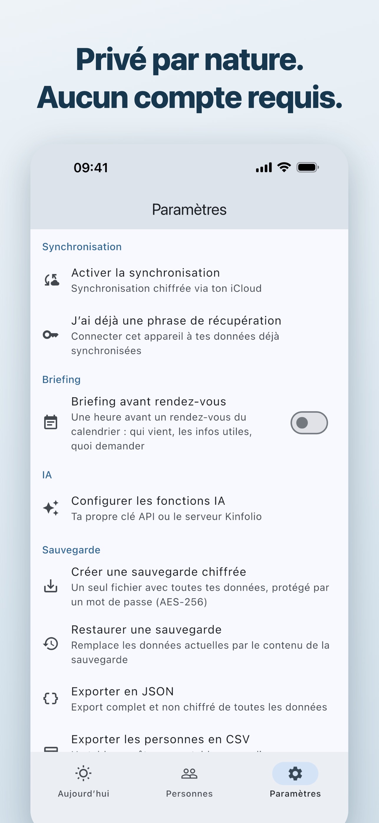 Screenshot 6 of Kinfolio: garder le contact