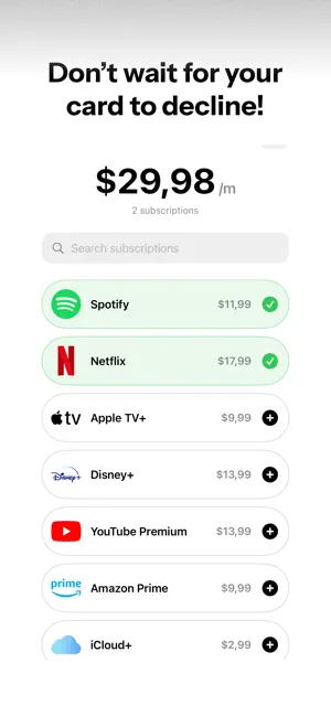 subscription tracker - mor screenshot 1