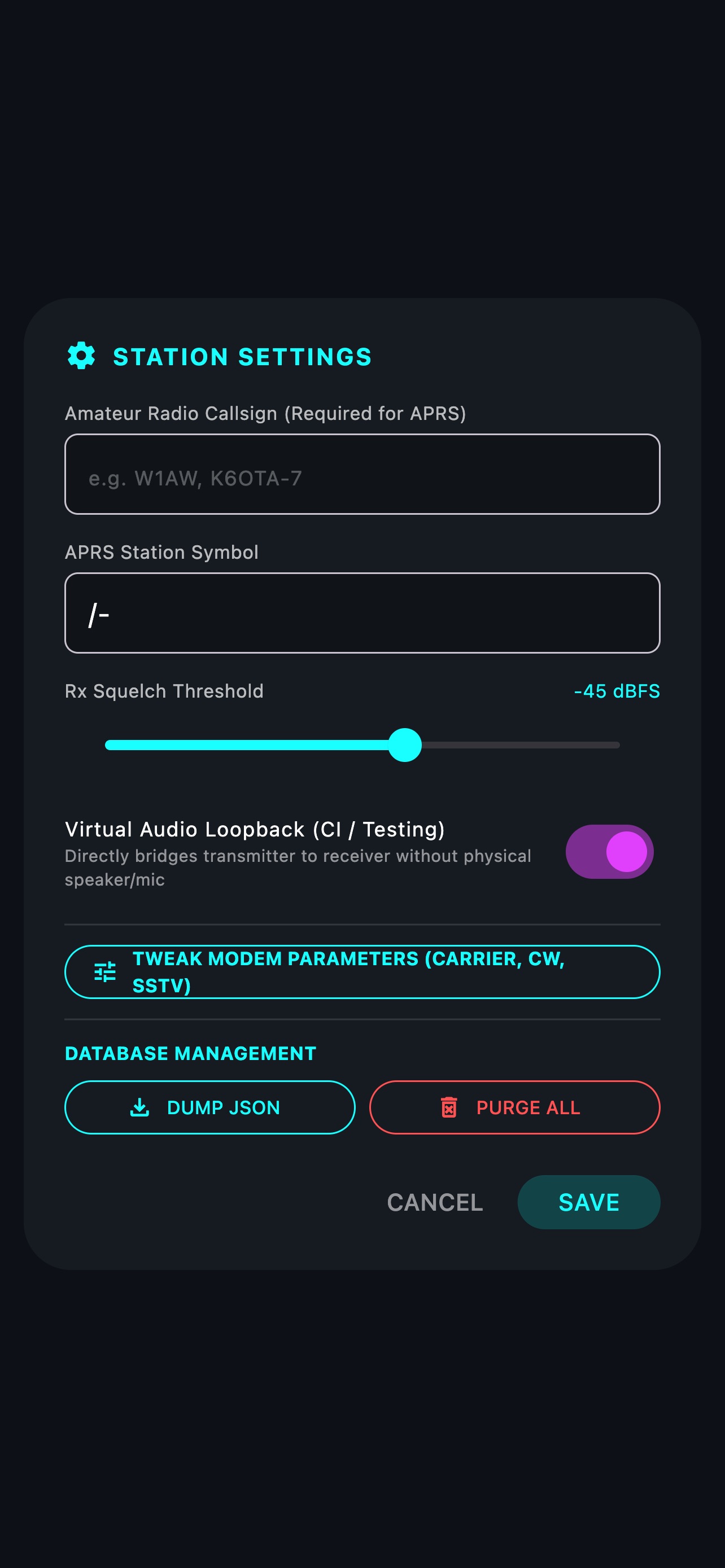 Screenshot 3 of Polyglot Radio: Acoustic SDR