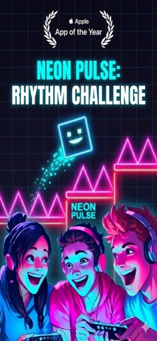 Neon Pulse: Jump & Dash Game iPhone screenshot