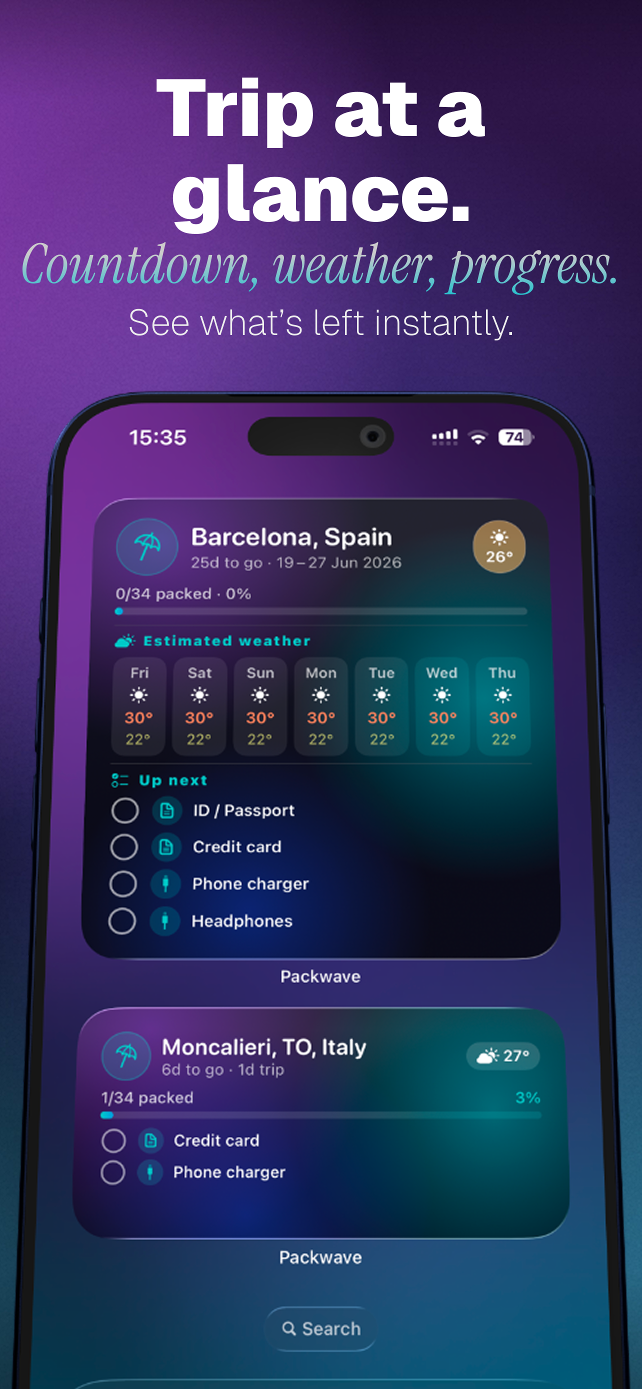 Packwave: Packing List AI Trip screenshot 6