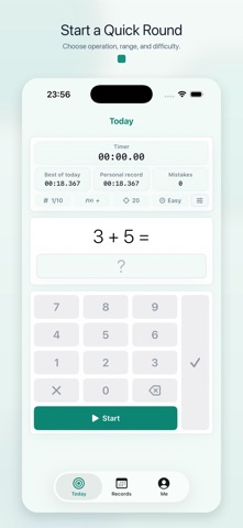 Speed calculation app screenshot