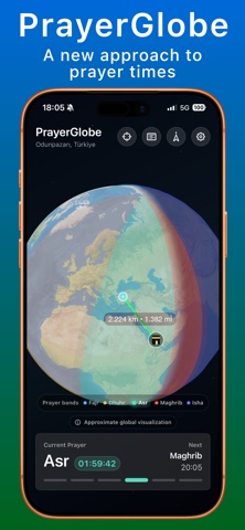 PrayerGlobe - Prayer Time Screenshot 1 of 3
