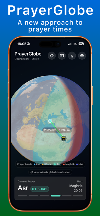 PrayerGlobe - Prayer Time Screenshot 1 of 3