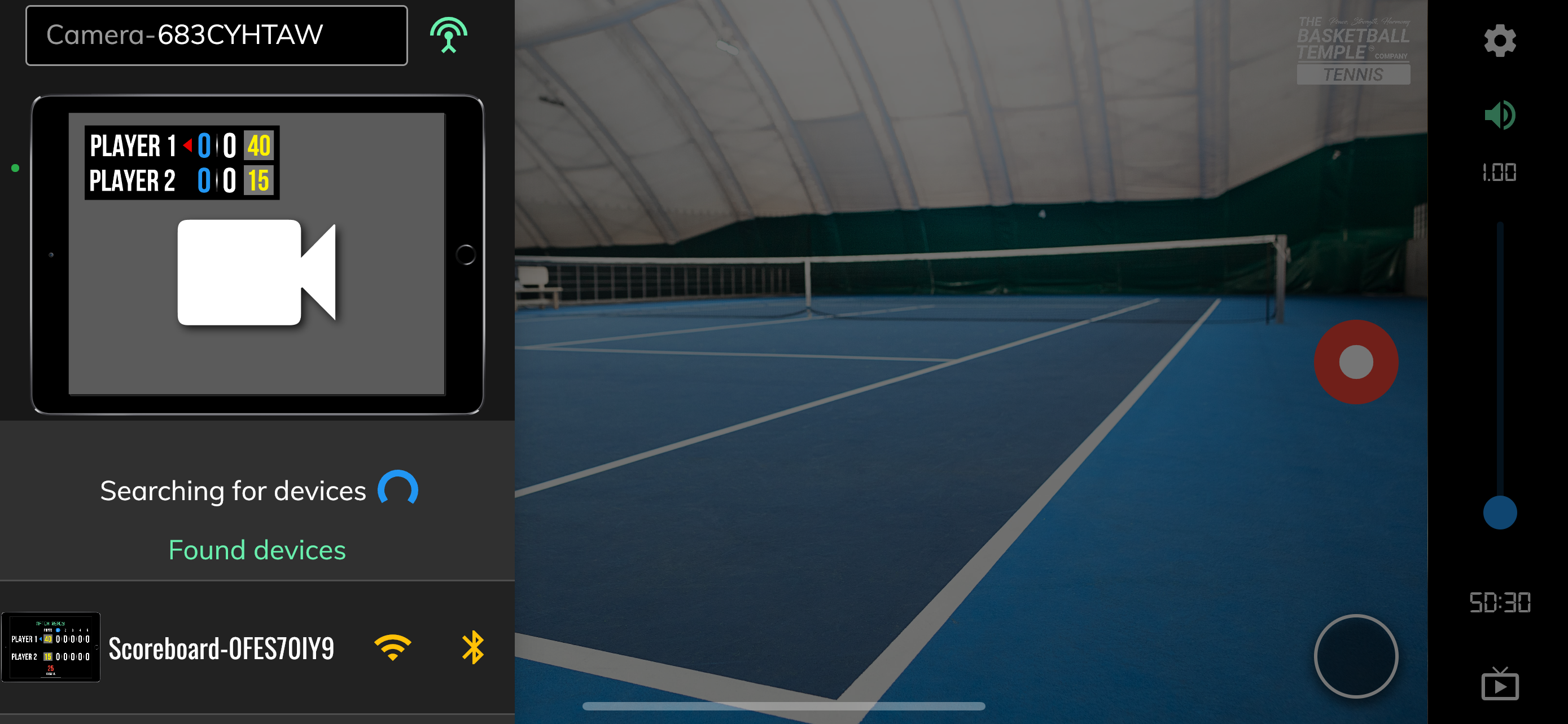 BT Tennis Camera