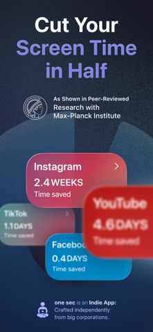 one sec | screen time + focus screenshot 1