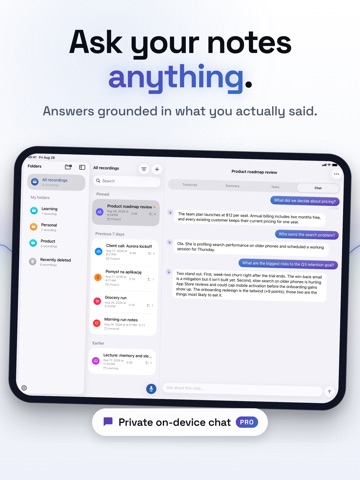 Murble: AI Voice Notes iPad screenshot