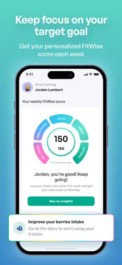 Captura de pantalla de FitWise: Calorie Tracker en iPhone 5