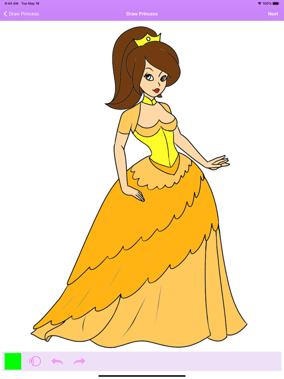 Screenshot #6 pour Jeux de coloriage de princesse