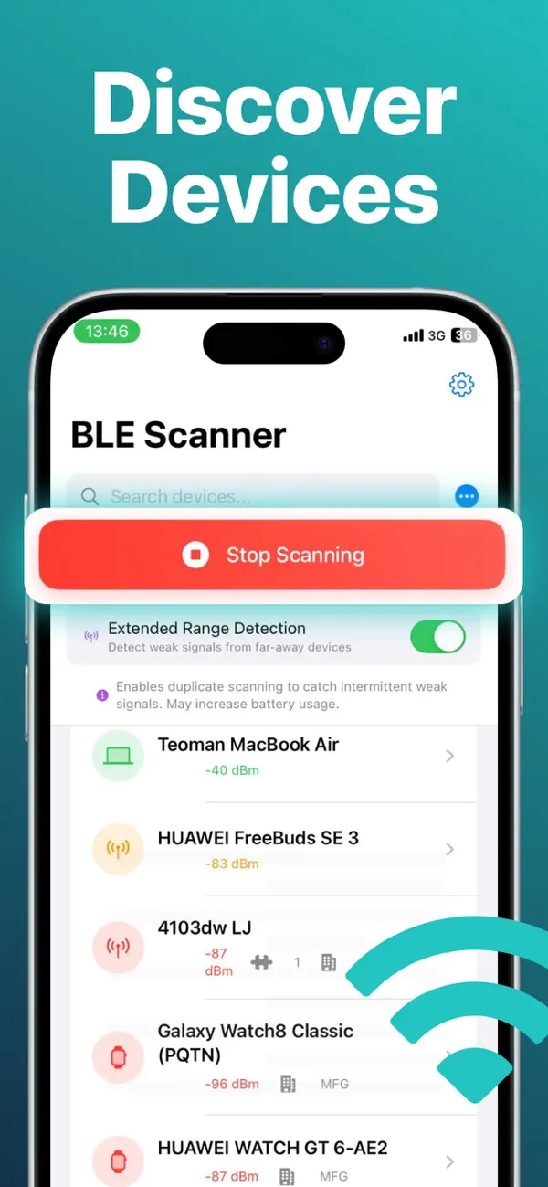 #2. Bluetooth Scanner - Scan BLE (iOS) โดย: Teoman Gul